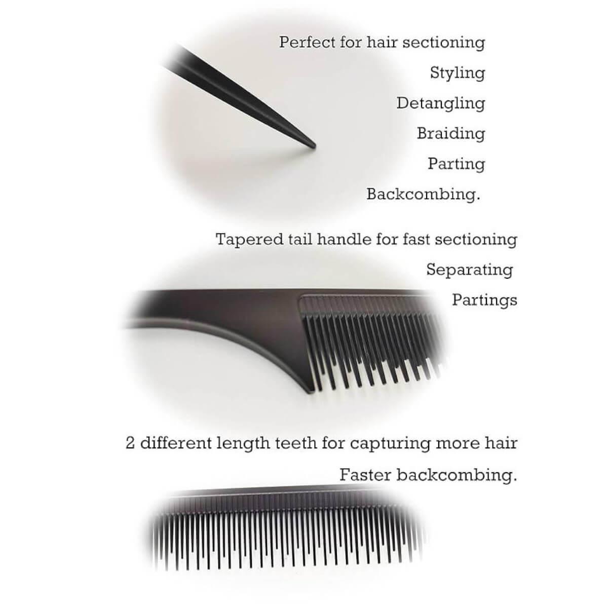 Χτένα Λισουάρ - Κρεπαρίσματος Carbon Antistatic Toni&Guy 8612