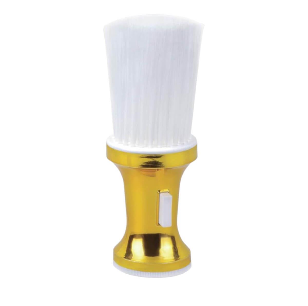 Neck brush with talcum powder holder Gold