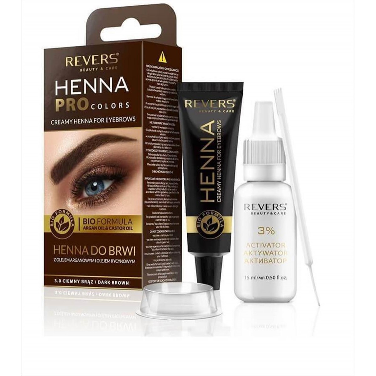 Eyebrow tint henna dark brown Revers