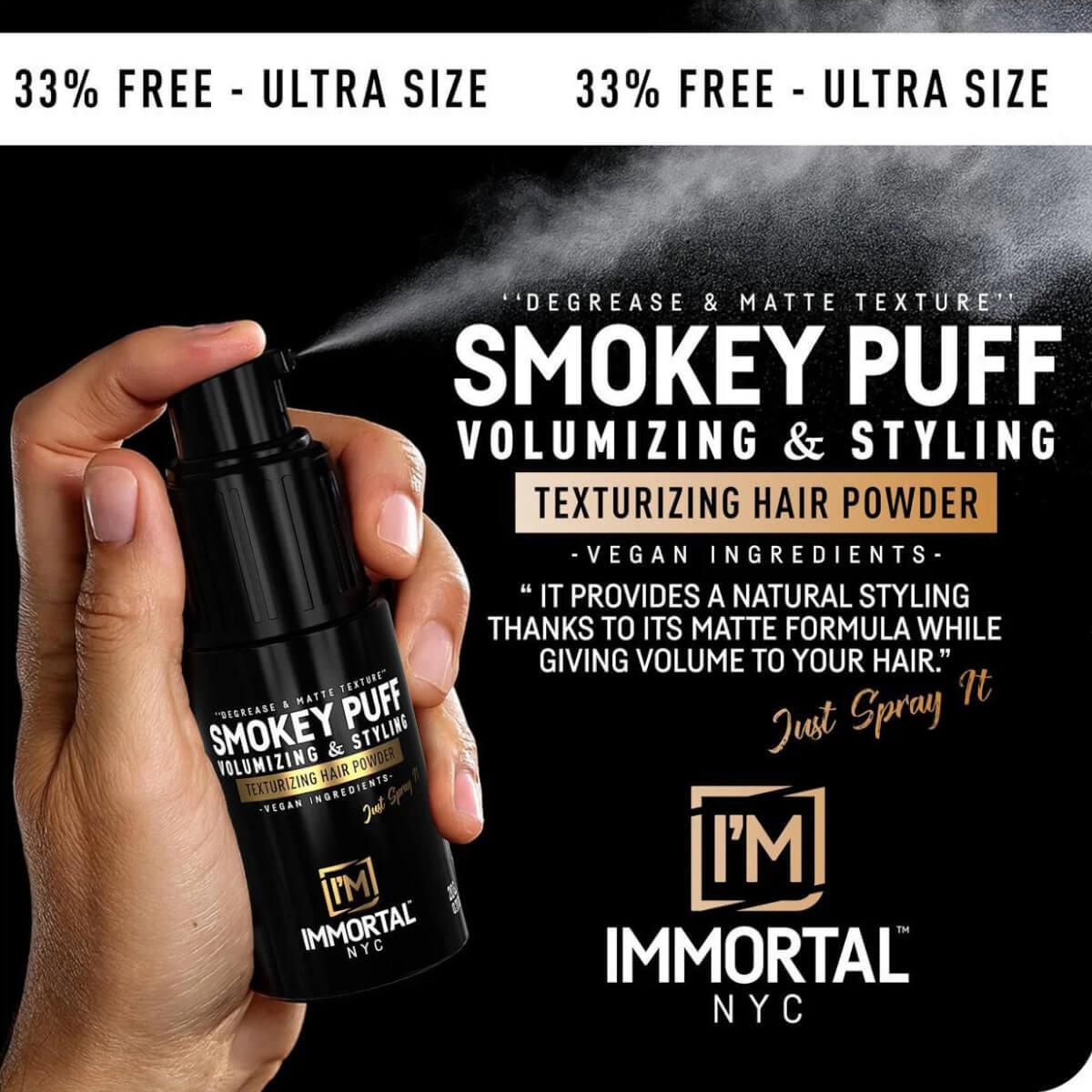 Smokey Puff Volumising & Styling Powder Black 20gr Immortal