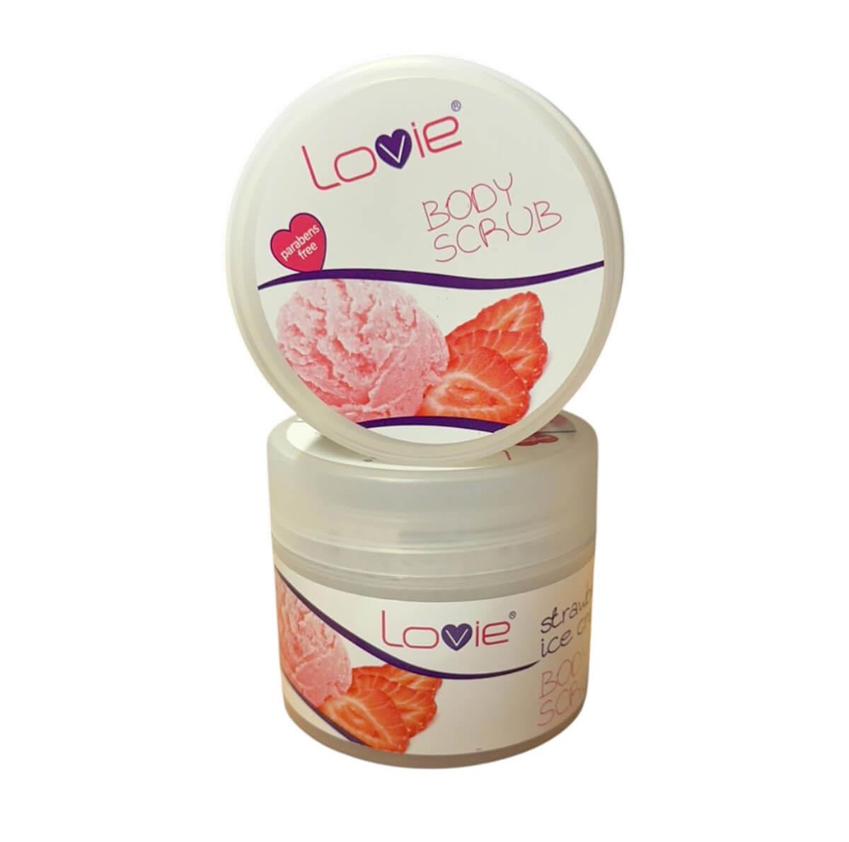 Body Scrub strawberry ice cream Lovie 200ml