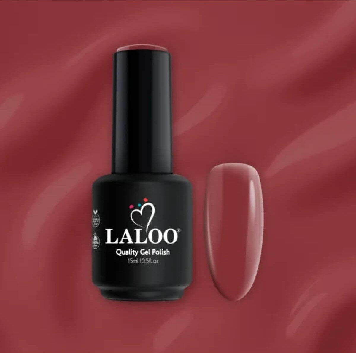 Ημιμόνιμο βερνίκι 322 καφέ-μπορντώ 15ml Laloo