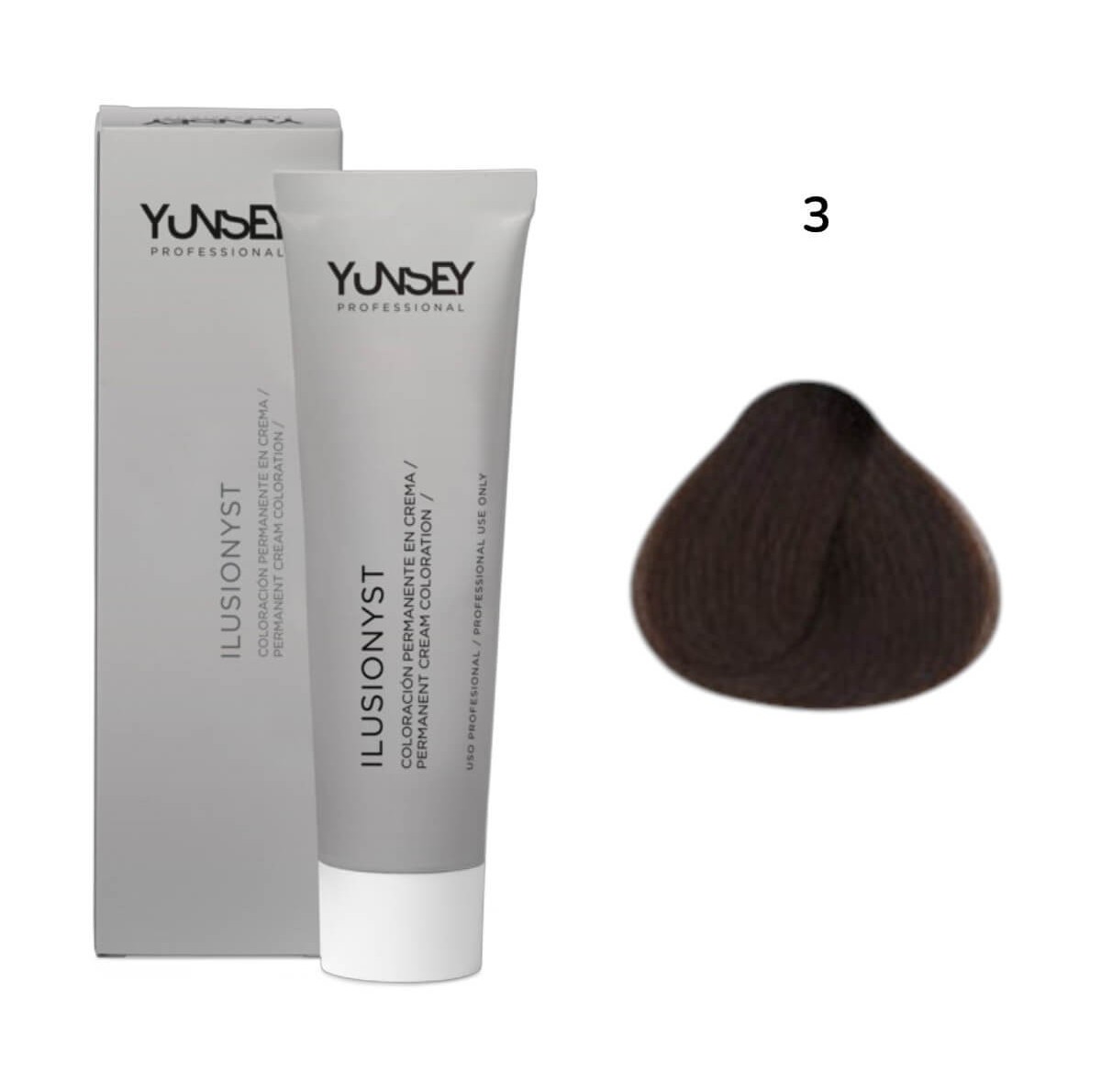 Βαφή μαλλιών ilusionyst 3 60ml Yunsey