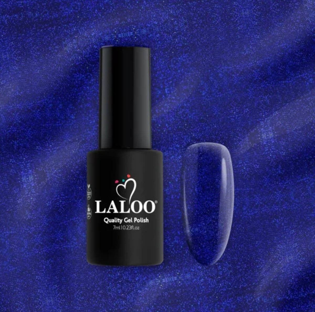 Semi-permanent Nail Polish 262 Blue Black with light shimmer Laloo 7ml
