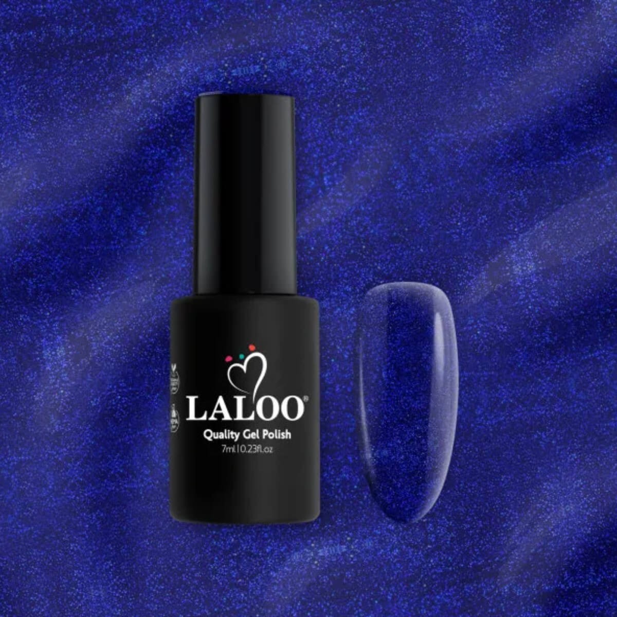 Ημιμόνιμο βερνίκι 262 Blue Black με ελαφρύ shimmer 7ml Laloo