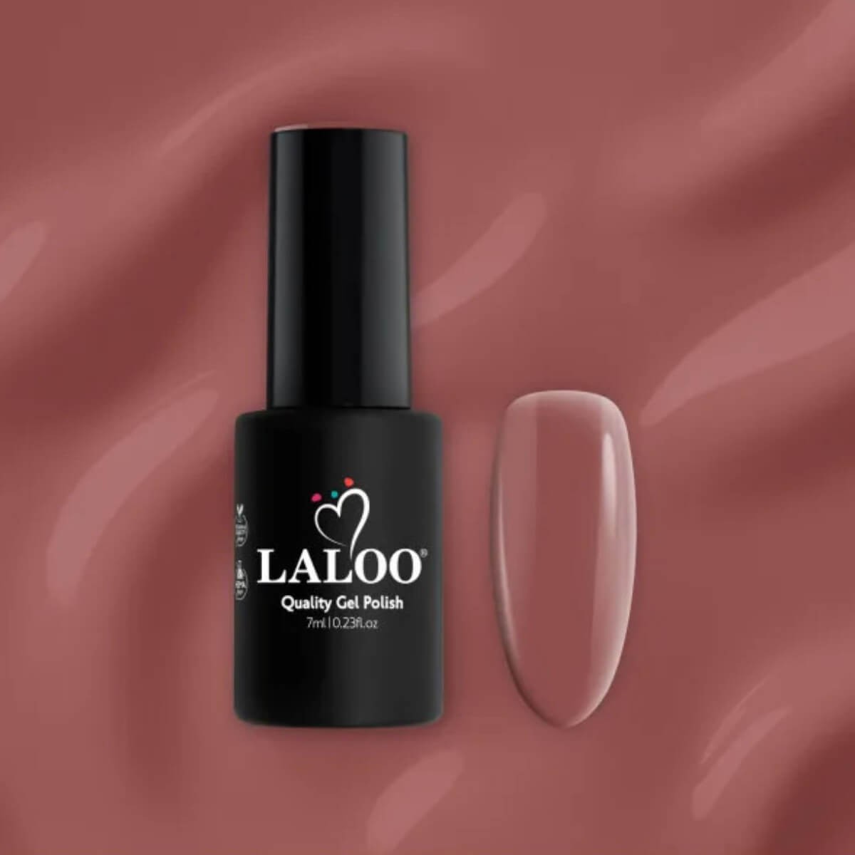 Semi-permanent nail polish 336 Nude-Brown with slight blush 7ml Laloo