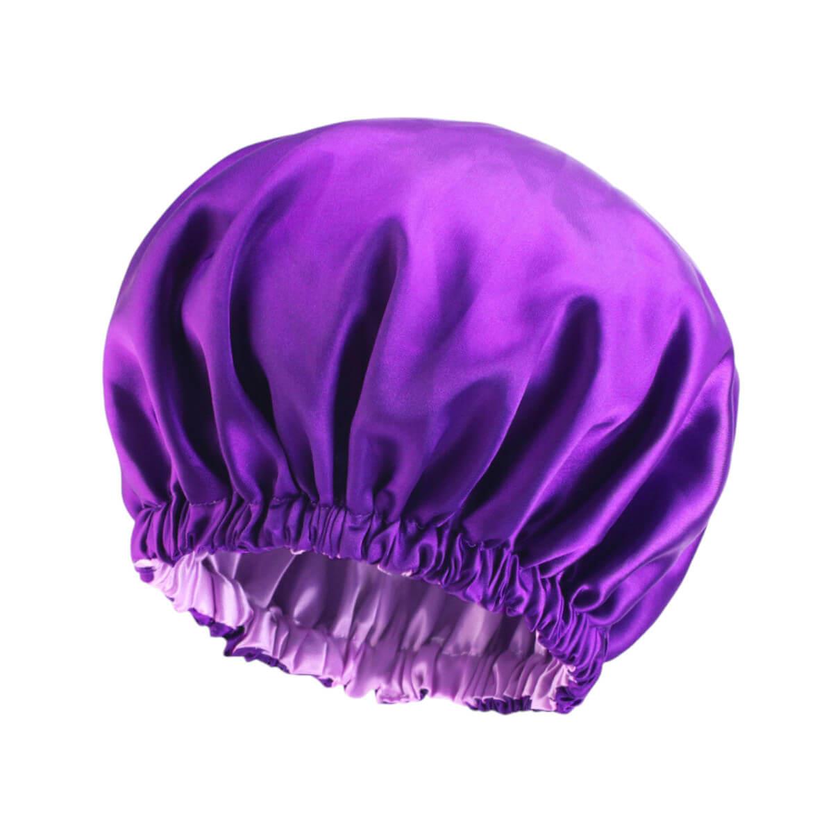 Silky satin sleep bonnet with elastic band