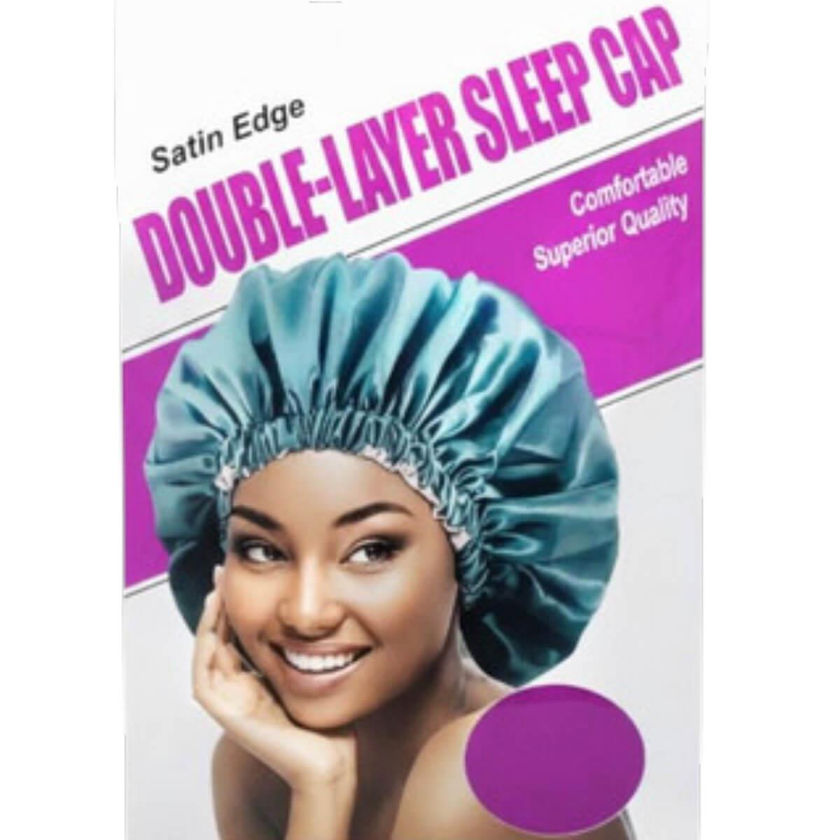 Silky satin sleep bonnet with elastic band