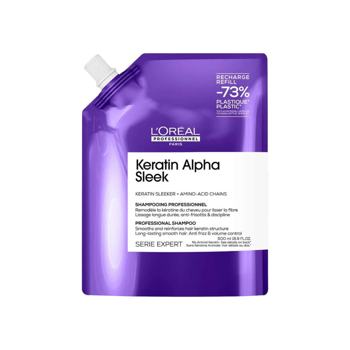 Σαμπουάν keratin alpha sleek serie expert refill 500ml L'Oréal