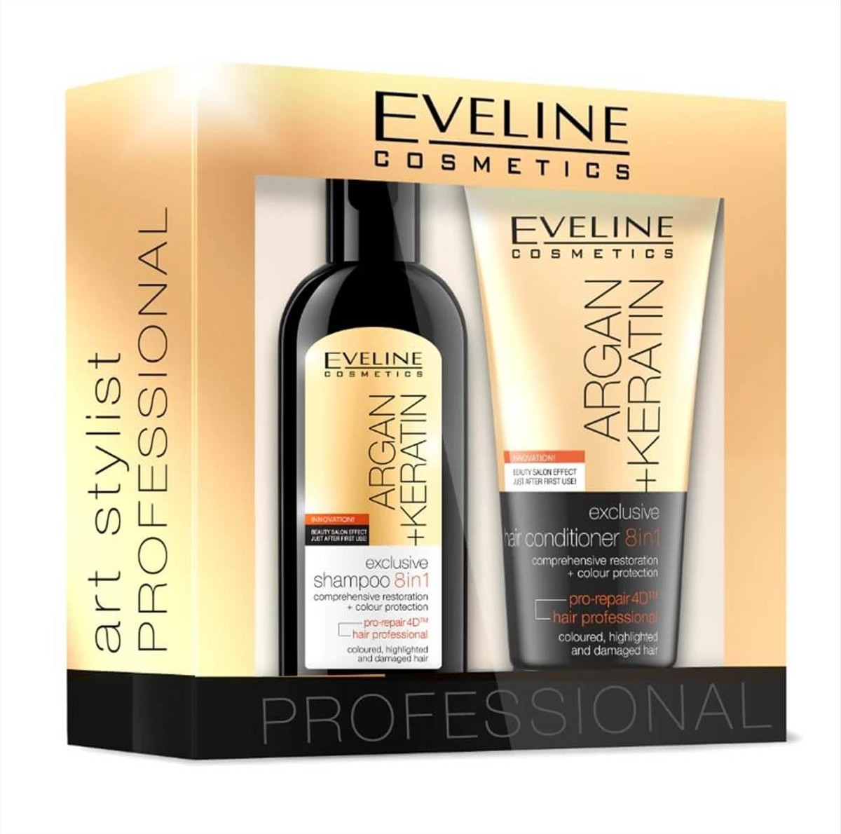 Eveline Argan + Keratin Shampoo & Conditioner Hair Colour Protection Gift Set