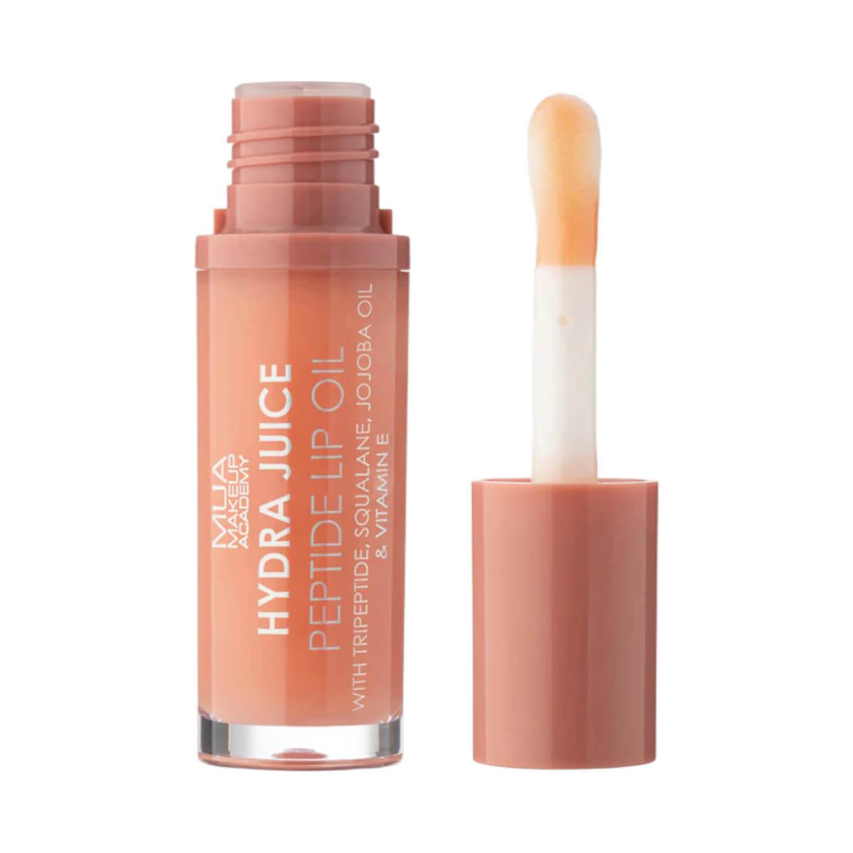 Lip oil hydra juice peptide caramel glaze MUA