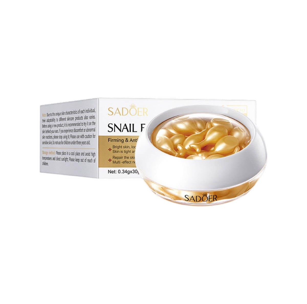 Snail essence lotion firming & anti wrinkle 30 capsules Sadoer