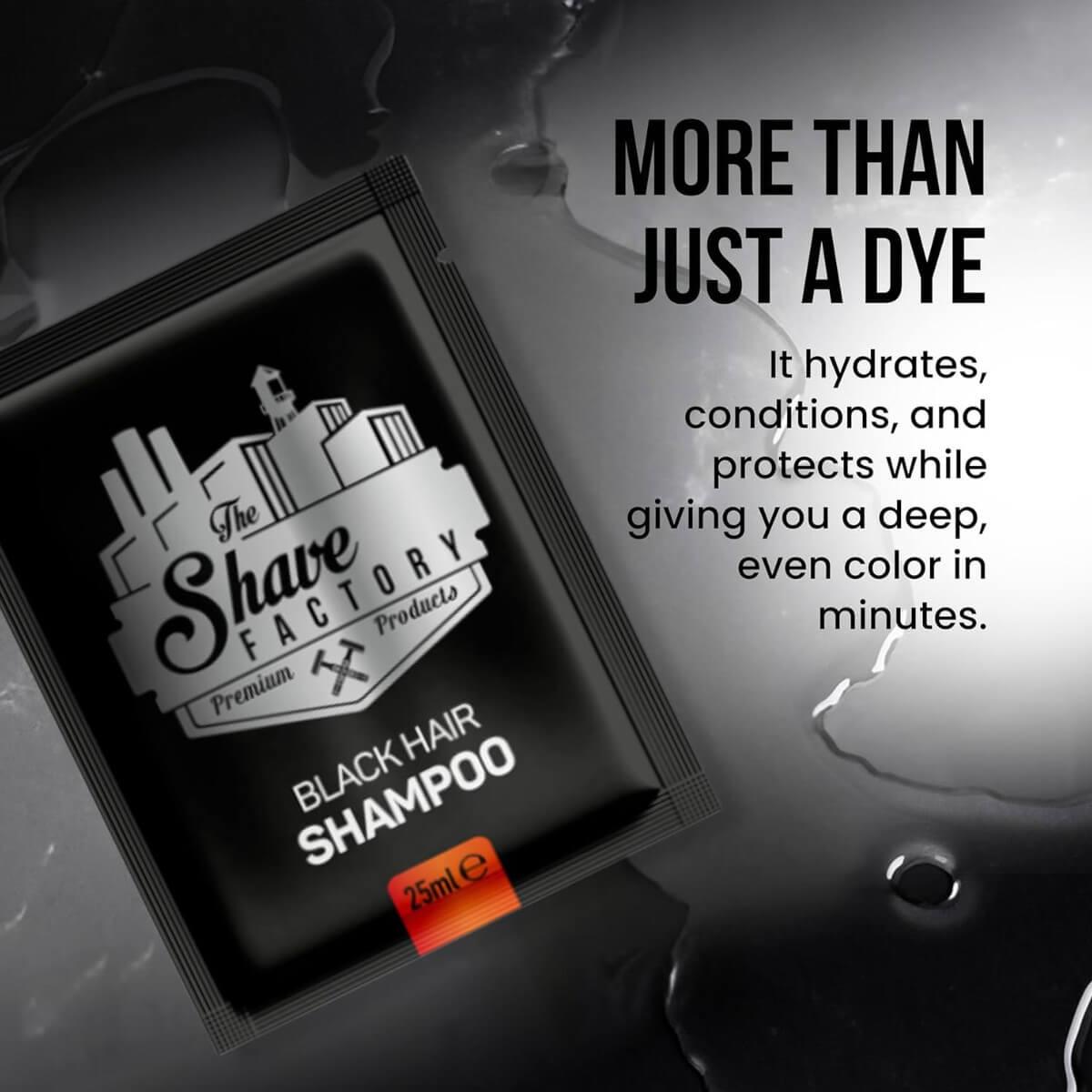Hair Shampoo Black 10x25ml ​The Shave Factory