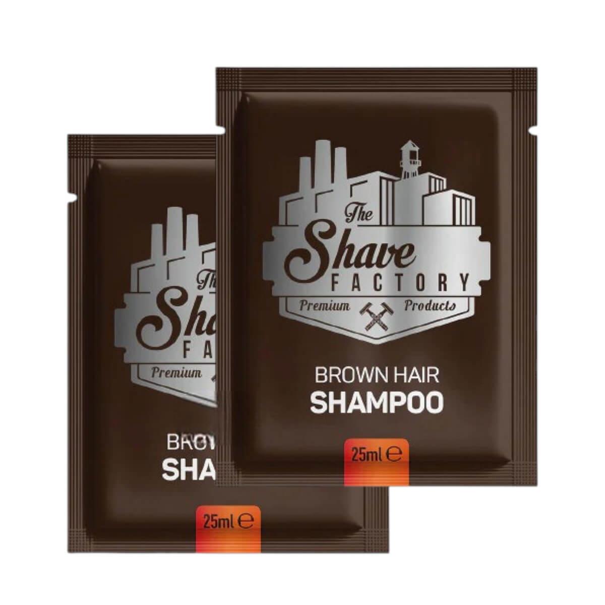 Hair Shampoo Dark Brown 10x25ml ​The Shave Factory