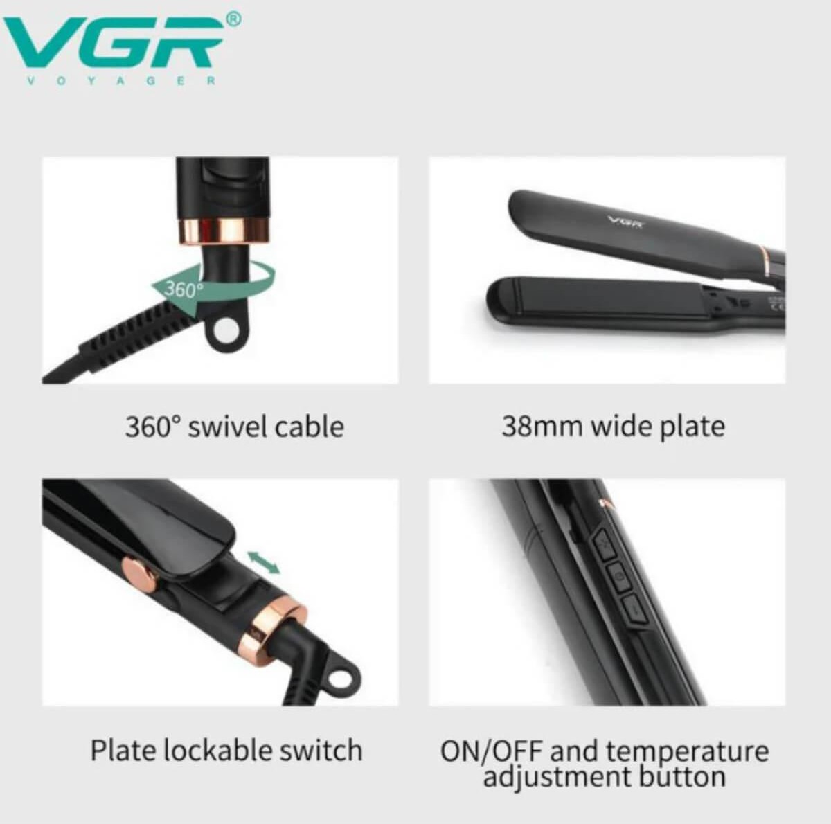 Ισιωτική πρέσα μαλλιών V-519S VGR