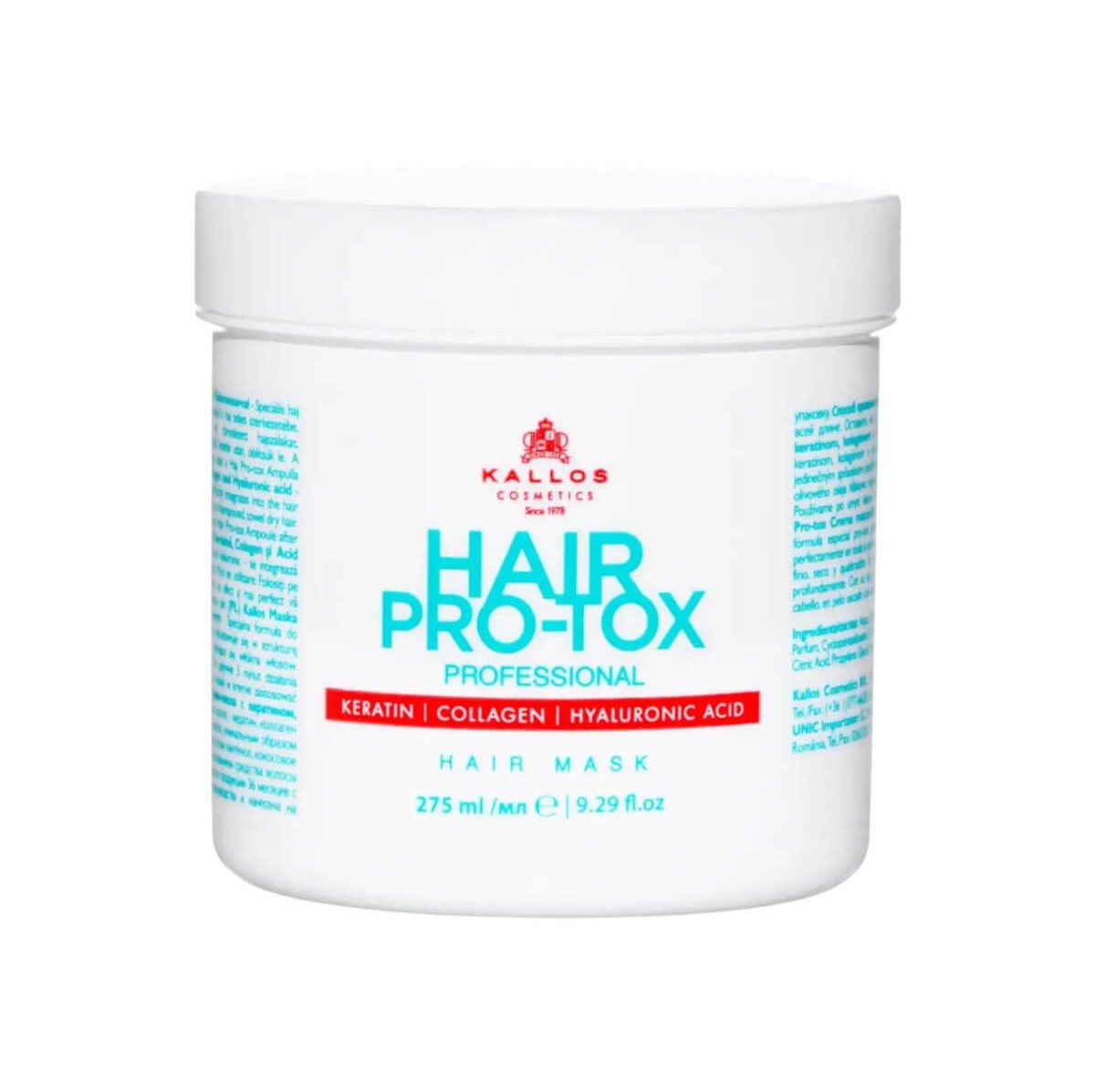 Μάσκα μαλλιών Kallos Hair Pro-tox 275ml
