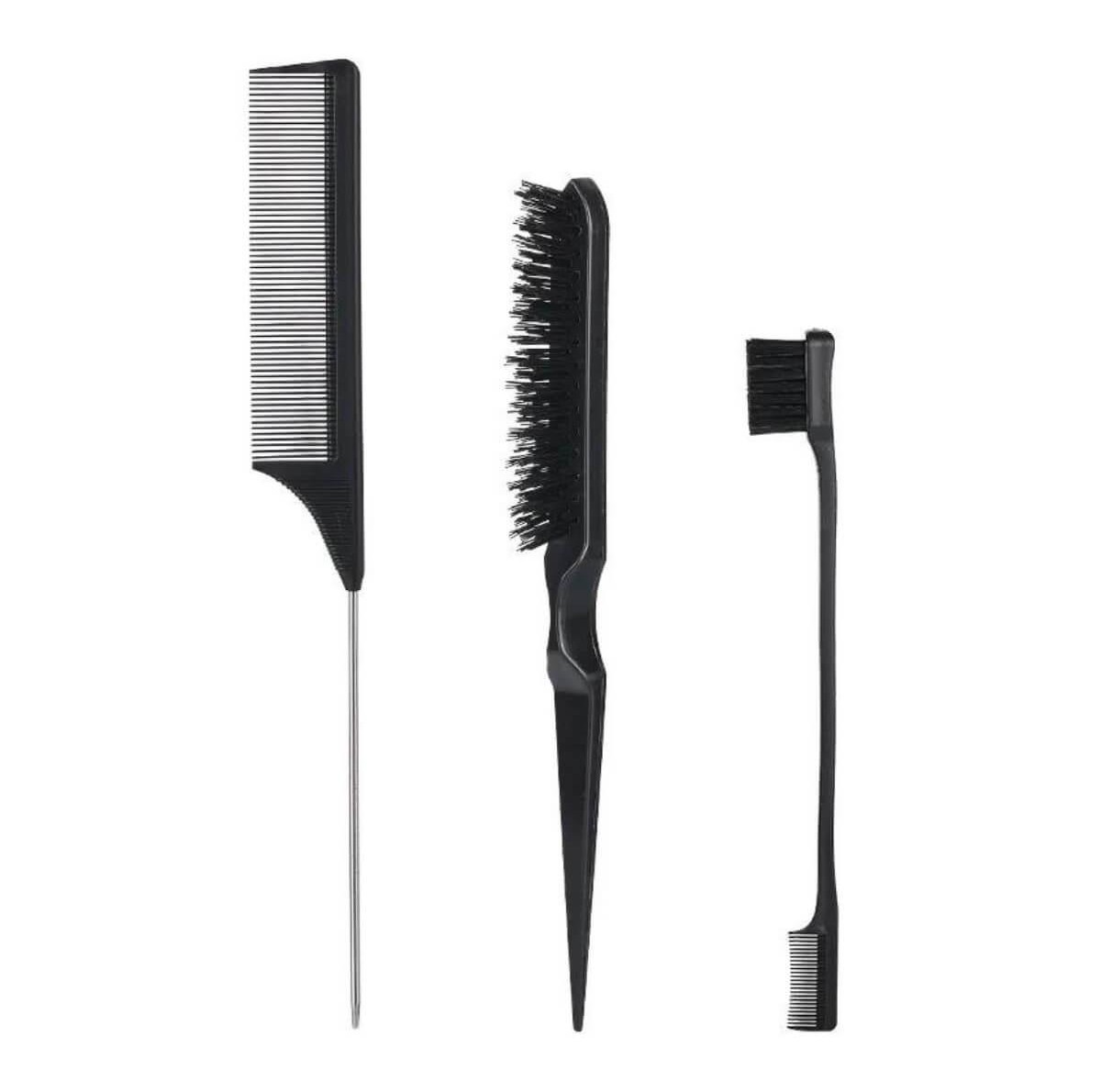 Hair styling slick back set comb & brush 3pcs