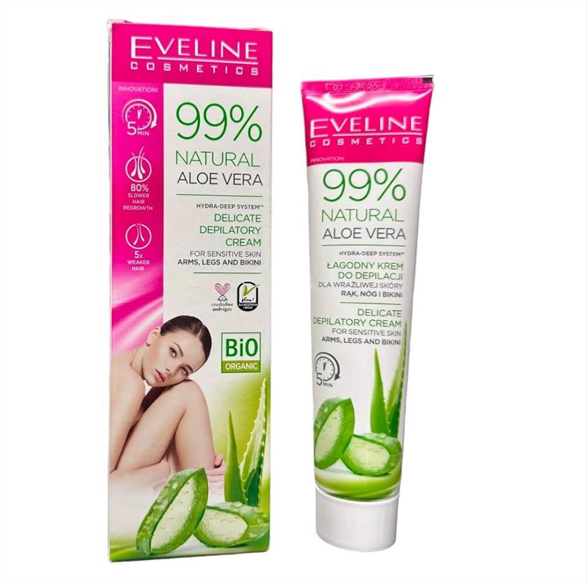 Eveline Bio Αποτριχωτική Κρέμα Σώματος Aloe Vera 125ml