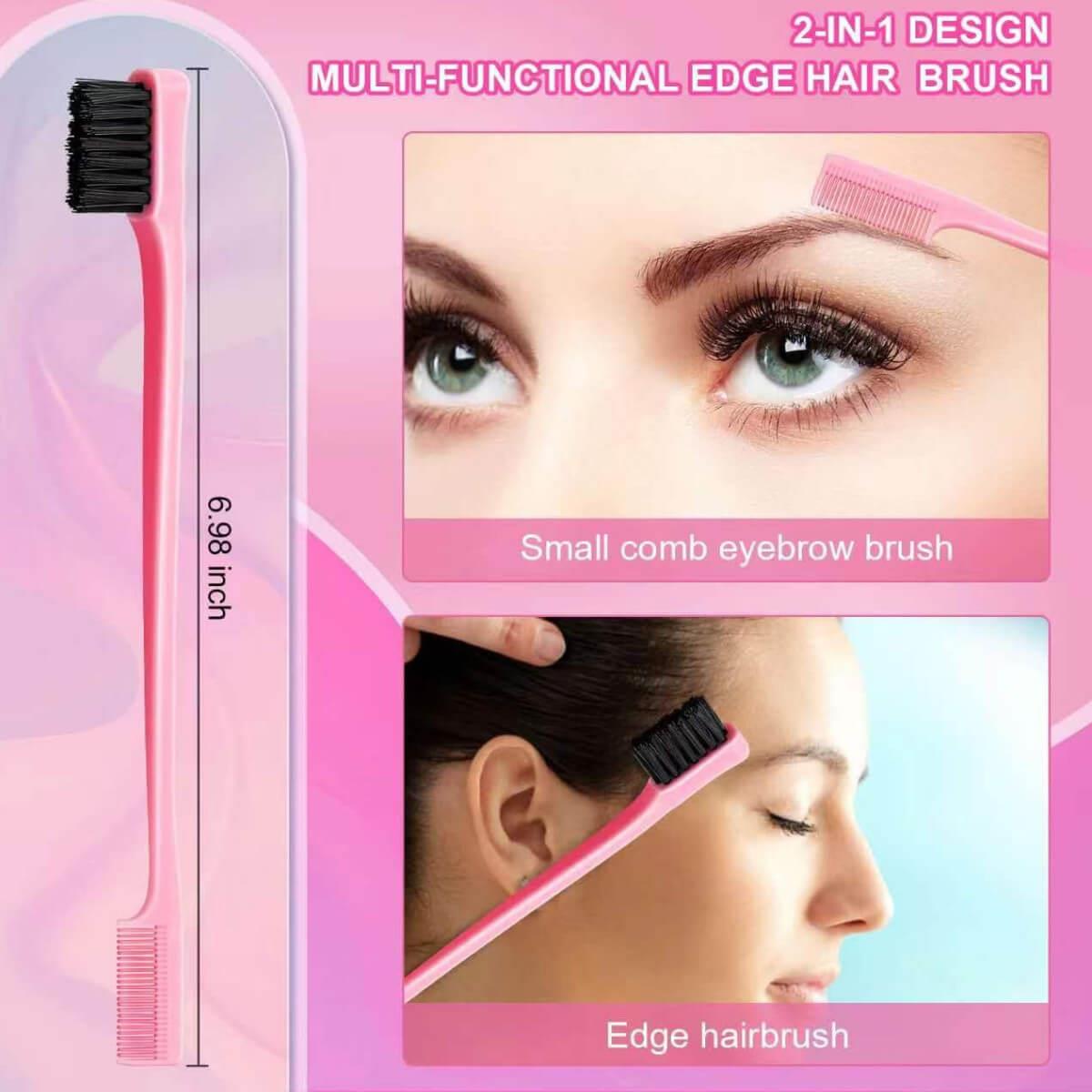 Σετ Εργαλείων Styling & Φρυδιών 3 Τεμαχίων Ροζ