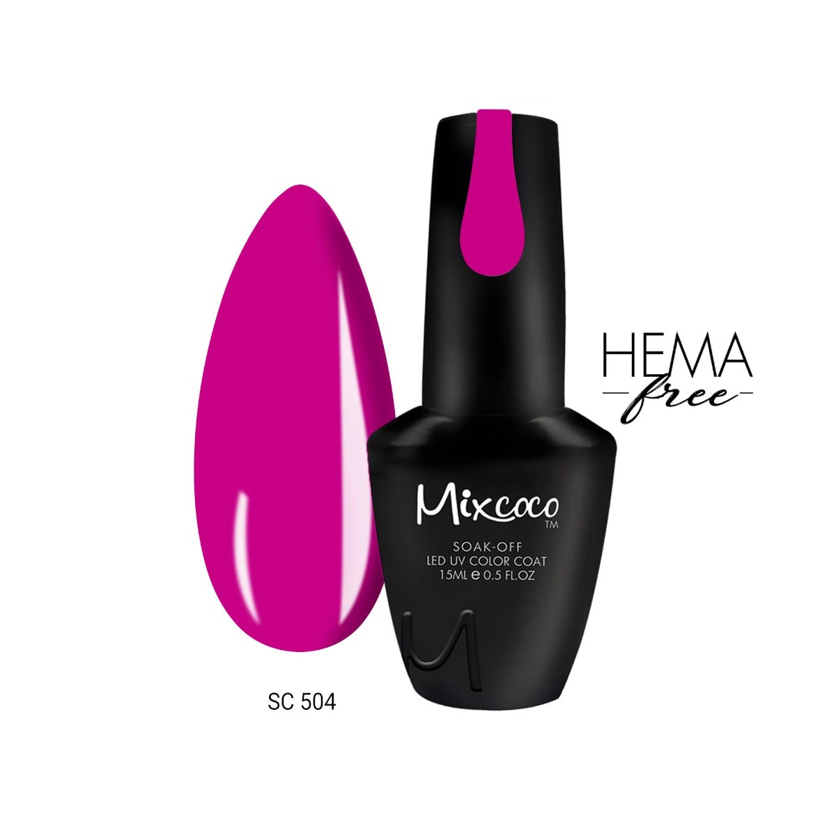 Ημιμόνιμο βερνίκι νυχιών SC 504 15ml Mixcoco