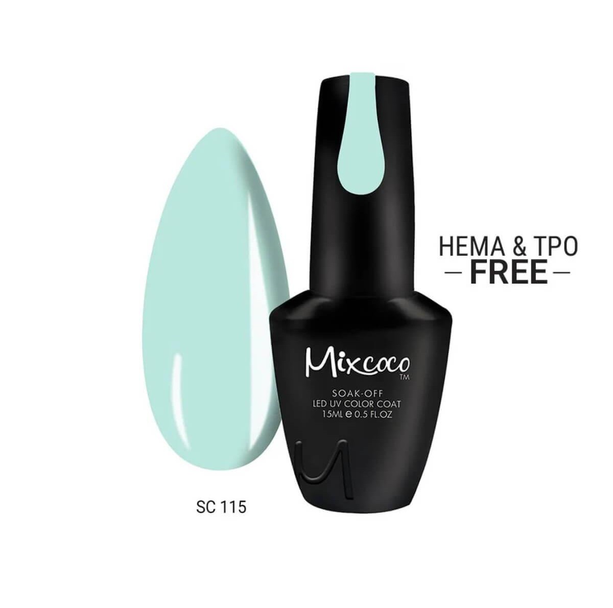 Semi-permanent gel polish Blue Lagoon 15ml Mixcoco