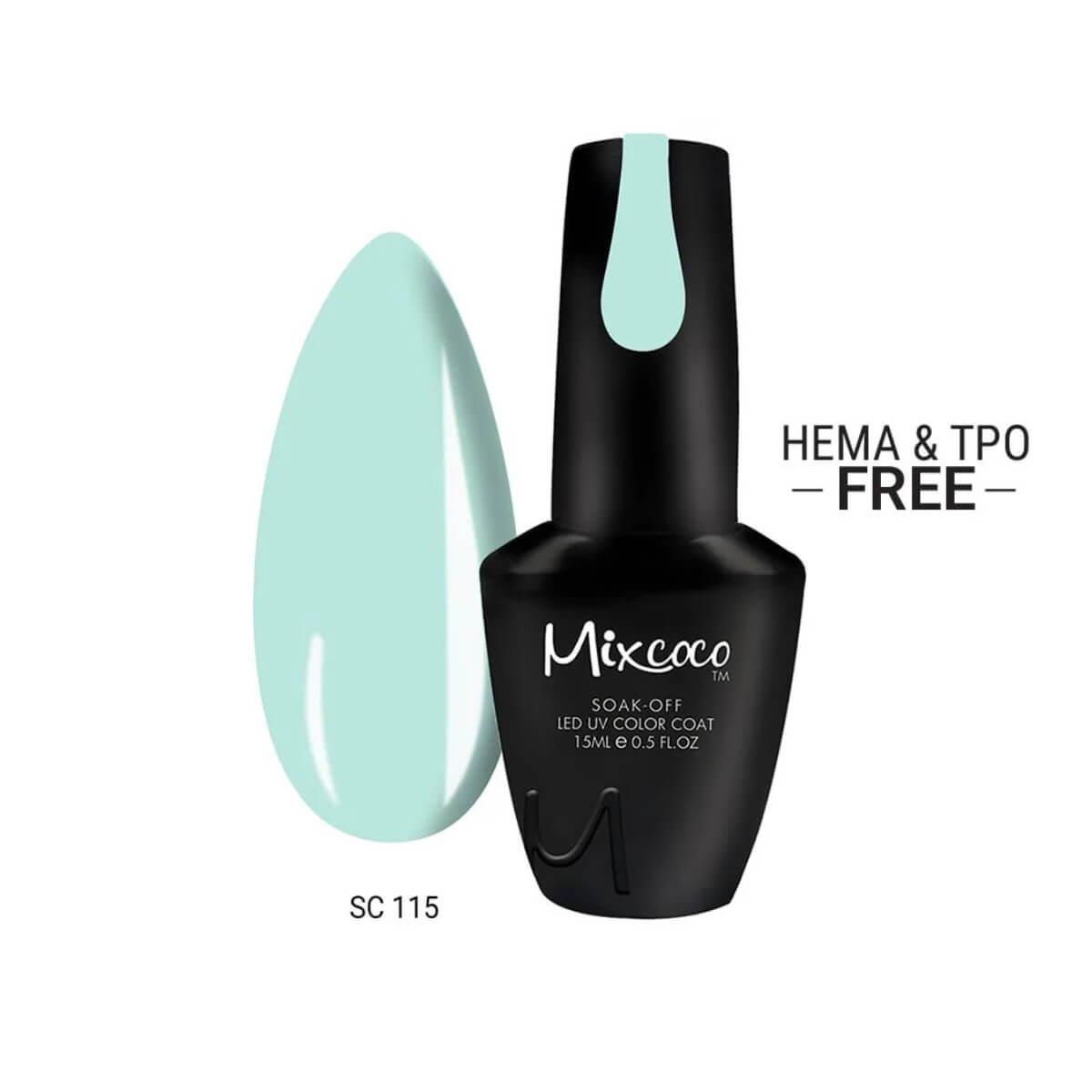 Ημιμόνιμο βερνίκι νυχιών Blue Lagoon 15ml Mixcoco