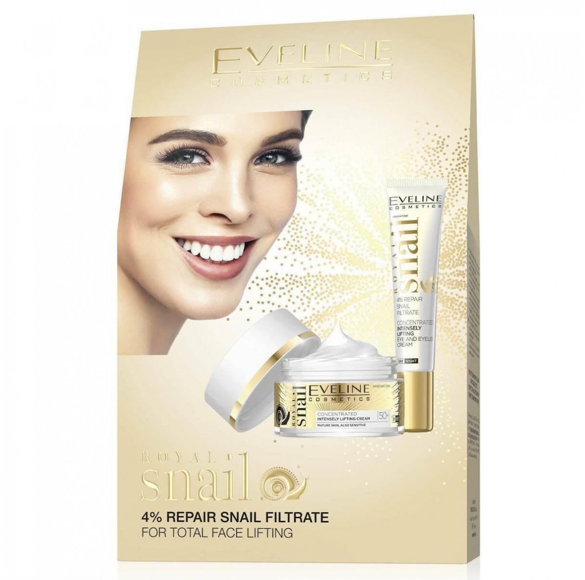 Eveline Κρέμα Προσώπου+Ματιών Gift Set Royal Snail