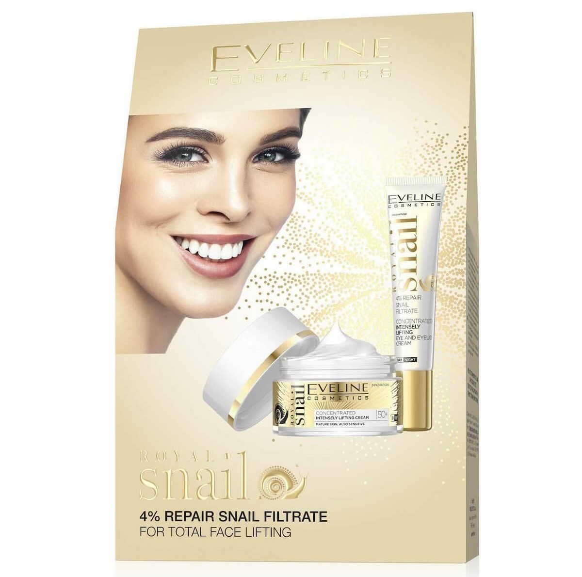 Eveline Κρέμα Προσώπου+Ματιών Gift Set Royal Snail