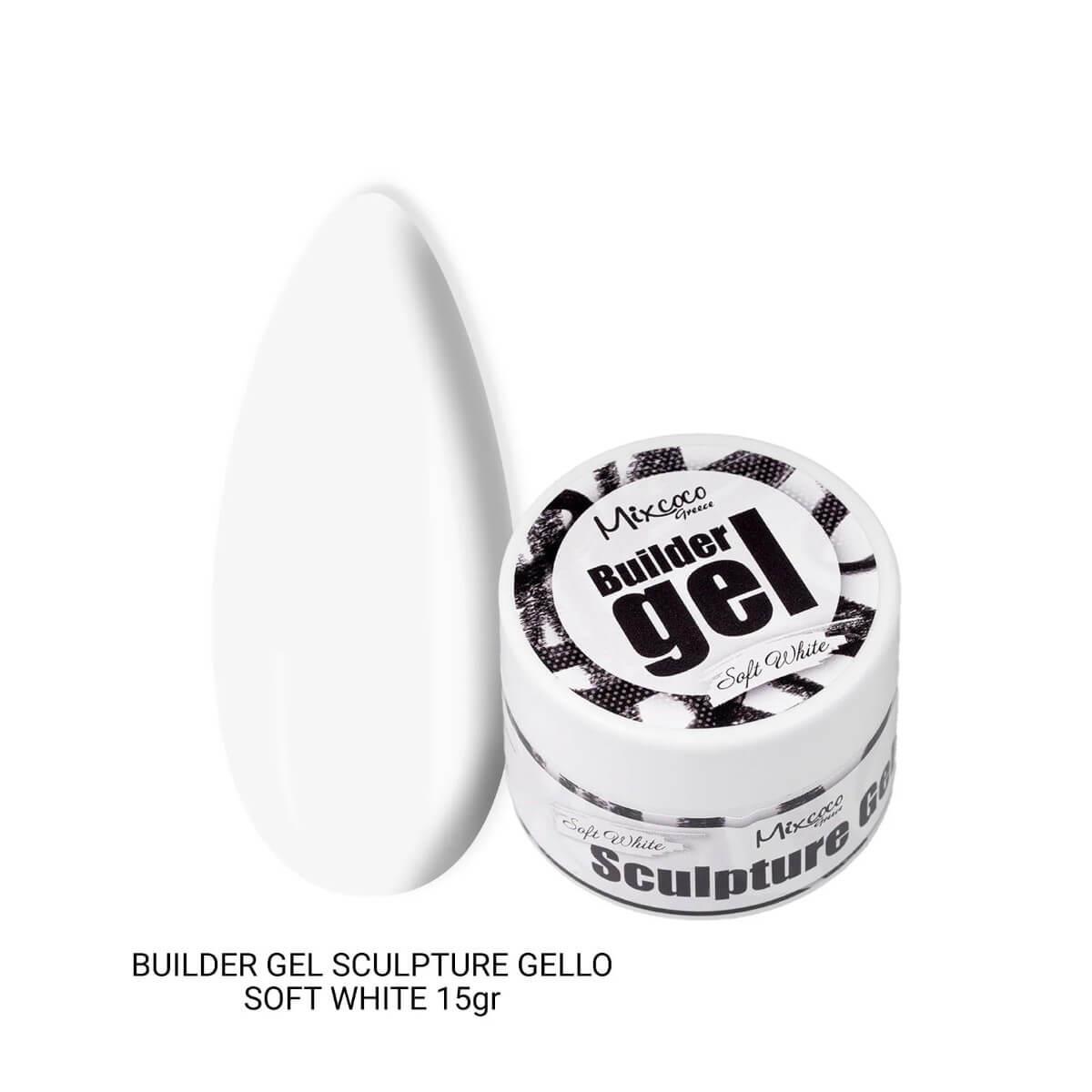 Builder gel sculpture gello soft white 15gr Mixcoco