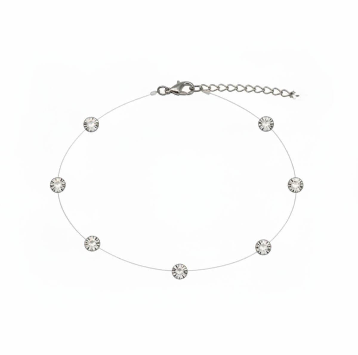 Βραχιόλι Ποδιού Swarovski διάφανα 4cm