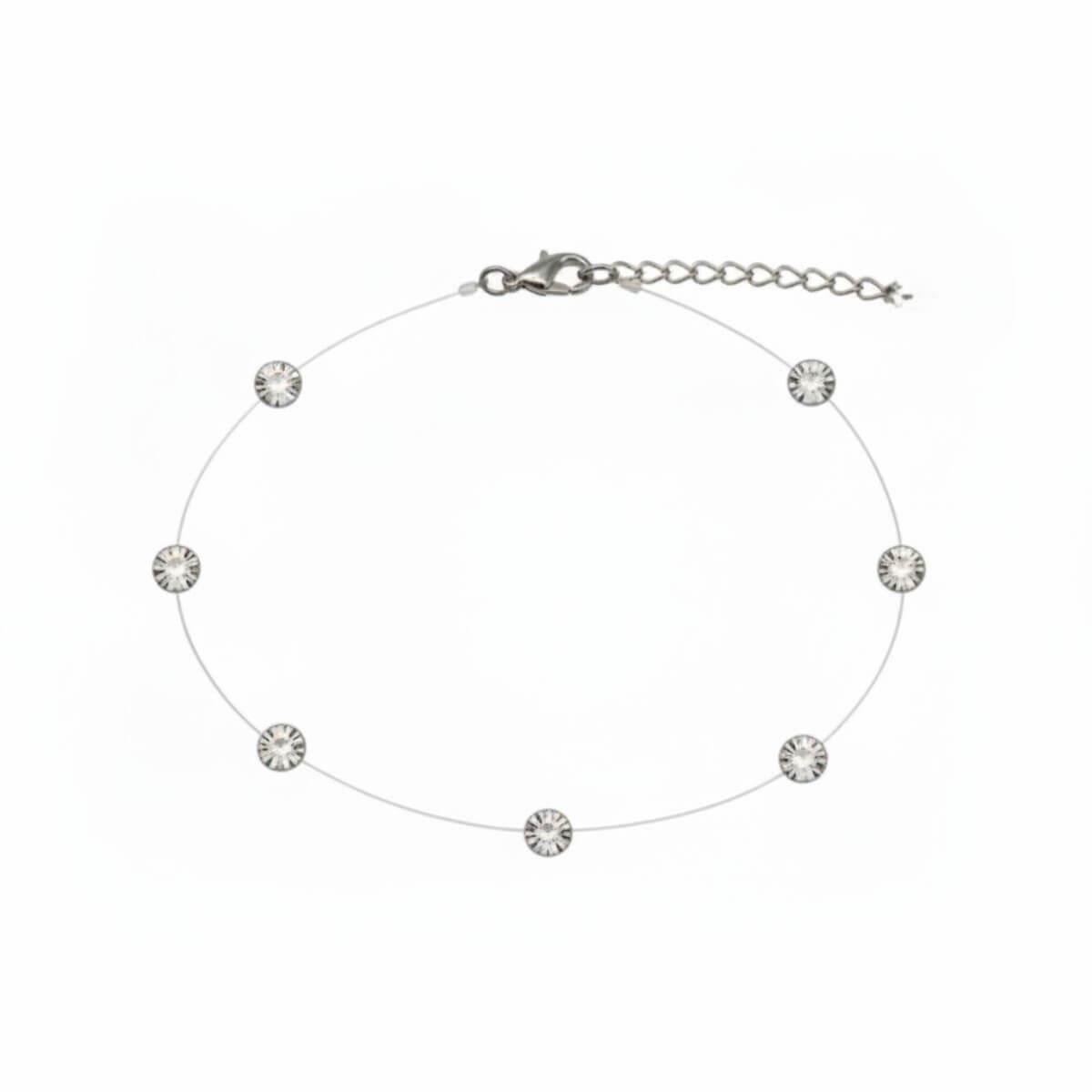 Βραχιόλι Ποδιού Swarovski διάφανα 4cm