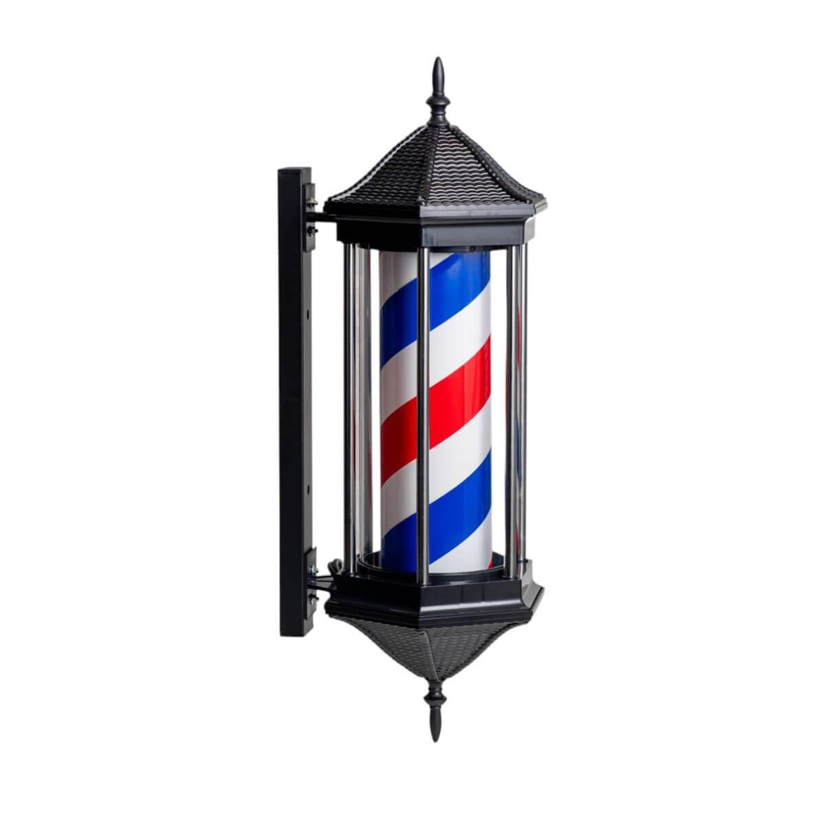 Barber pole hexagon red & blue Barber Icon