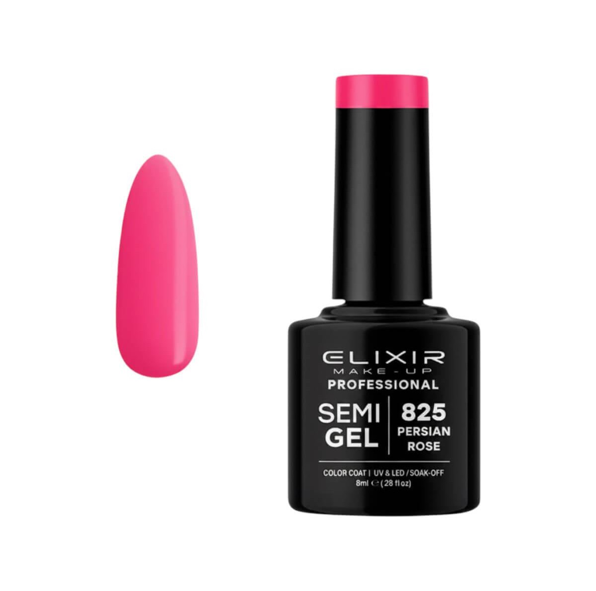 Semi-permanent gel polish semigel 825 persian rose 8ml Elixir