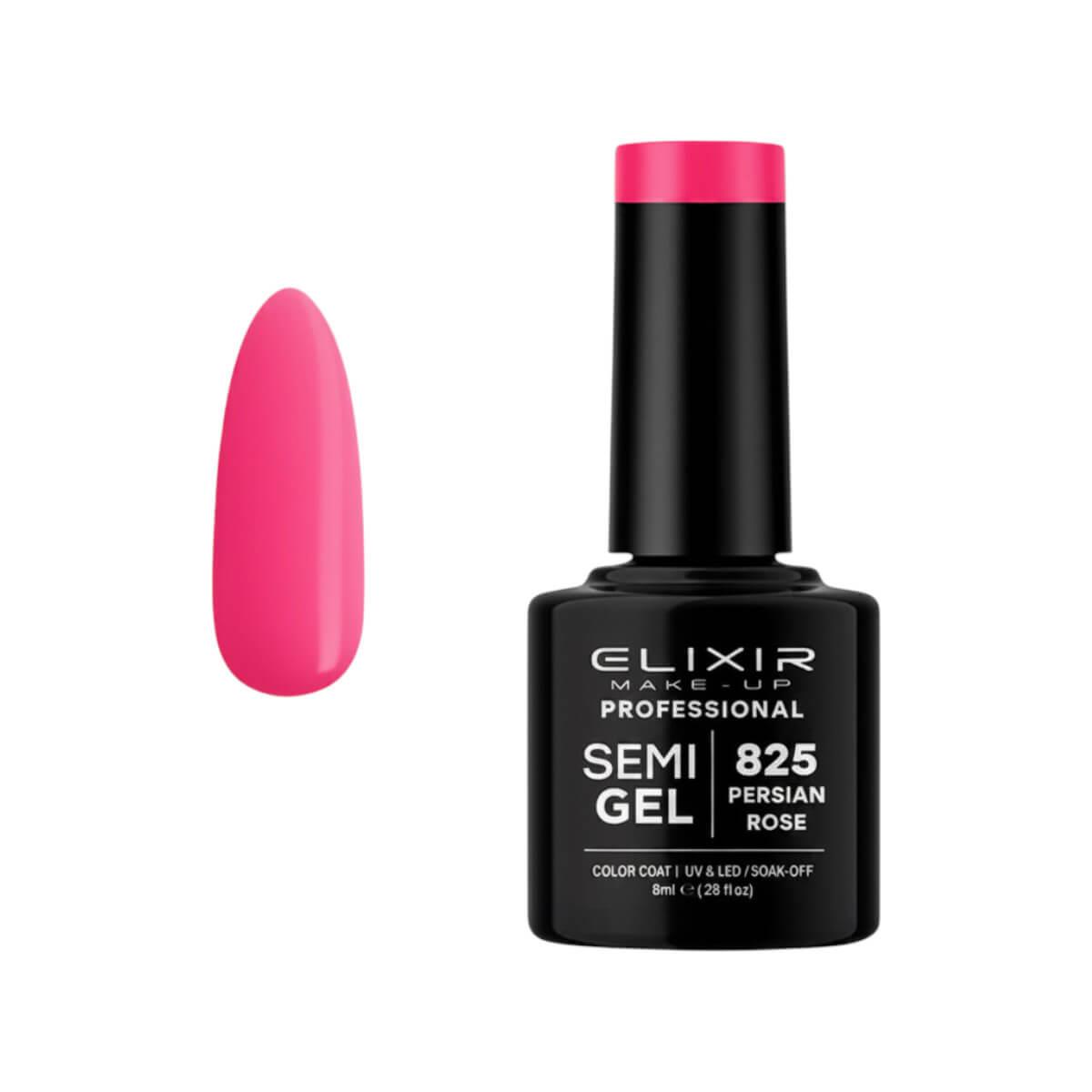 Semi-permanent gel polish semigel 825 persian rose 8ml Elixir