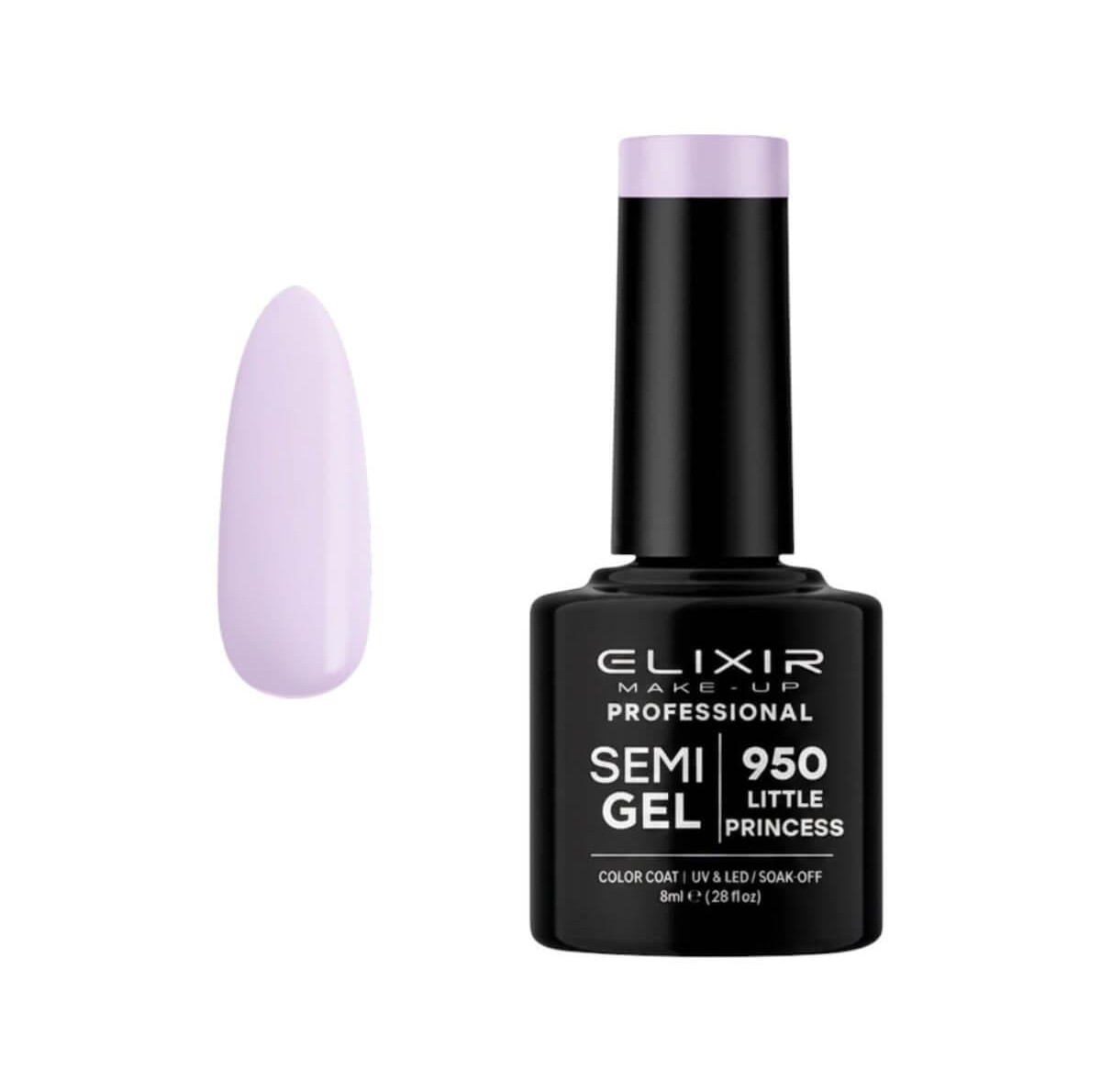 Ημιμόνιμο βερνίκι semigel 950 little princess 8ml Elixir