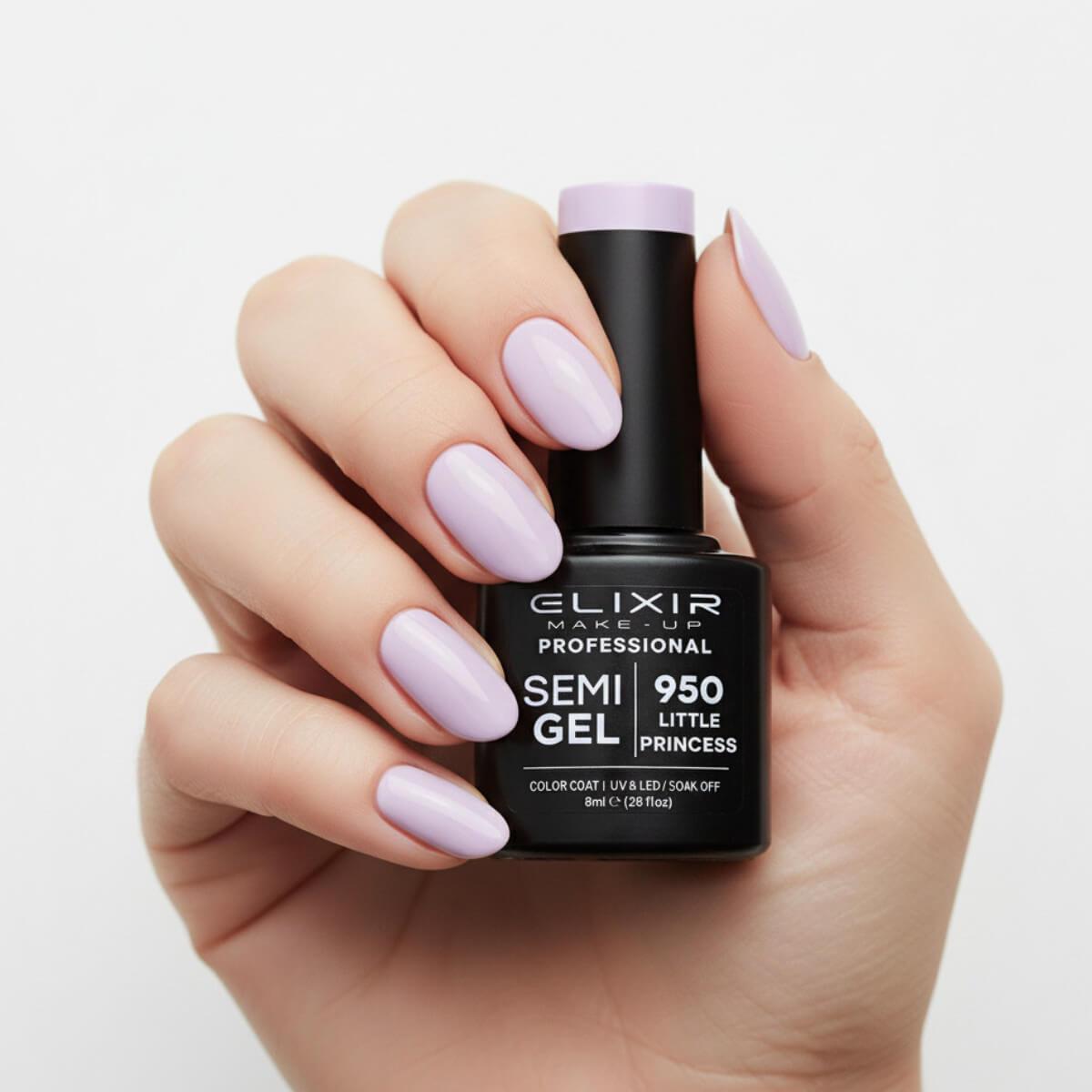 Semi-permanent gel polish semigel 950 little princess 8ml Elixir