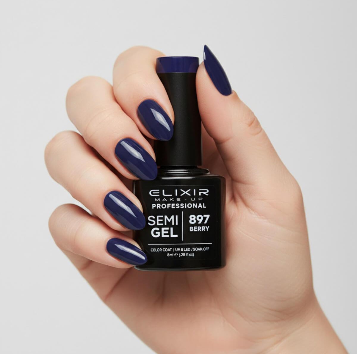 Semi-permanent gel polish semigel 897 berry 8ml Elixir