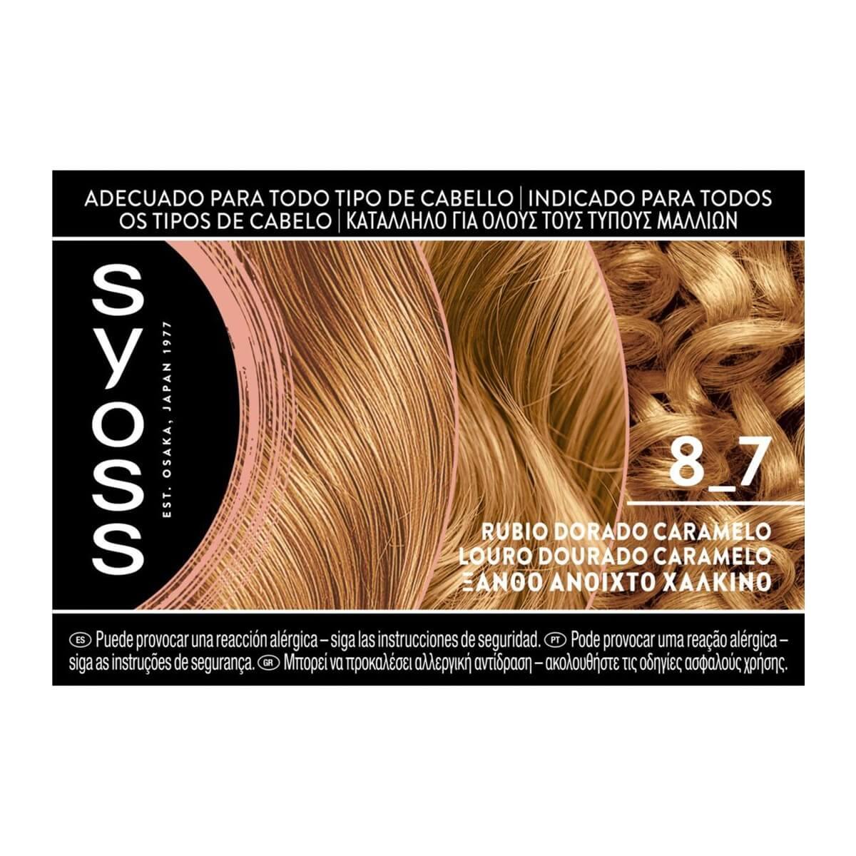 Βαφή μαλλιών μόνιμη 8-7 ξανθό ανοιχτό χάλκινο Syoss