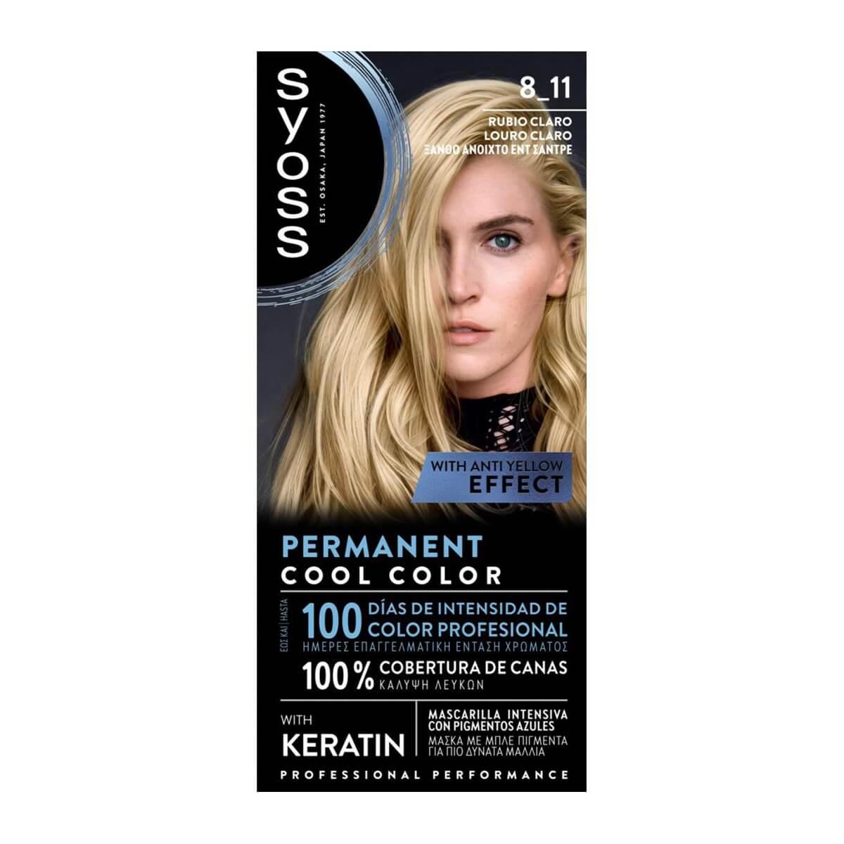 Βαφή μαλλιών μόνιμη 8-11 ξανθό ανοιχτό έντονο σαντρέ Syoss