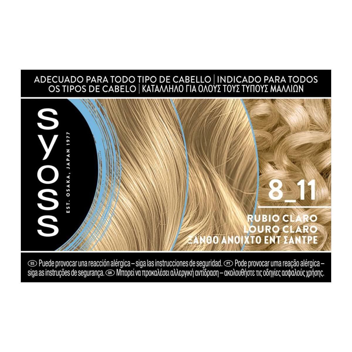 Βαφή μαλλιών μόνιμη 8-11 ξανθό ανοιχτό έντονο σαντρέ Syoss