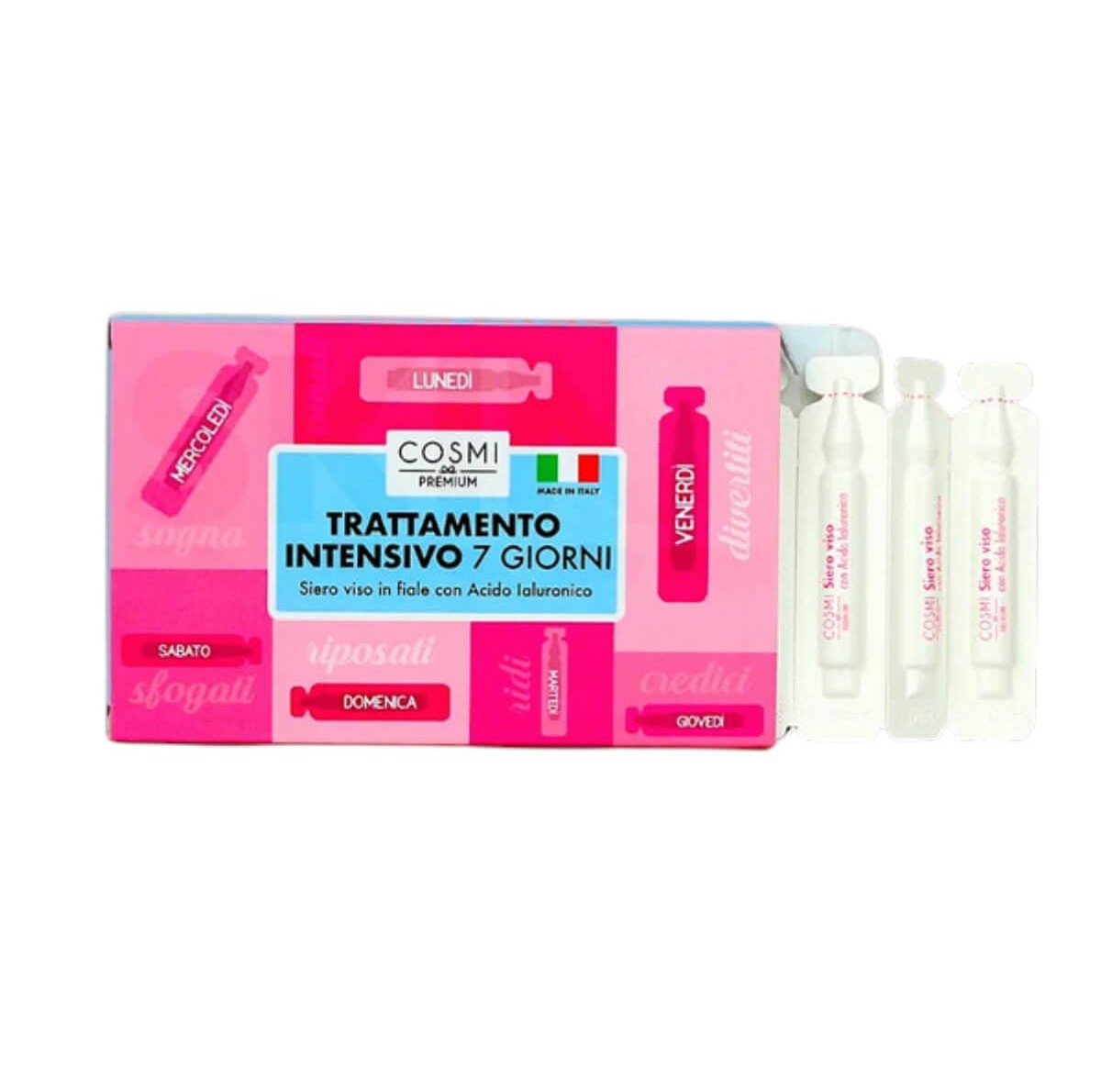 Kit Serum Προσώπου 7 Ημερών με Υαλουρονικό Οξύ 7x1ml Cosmi