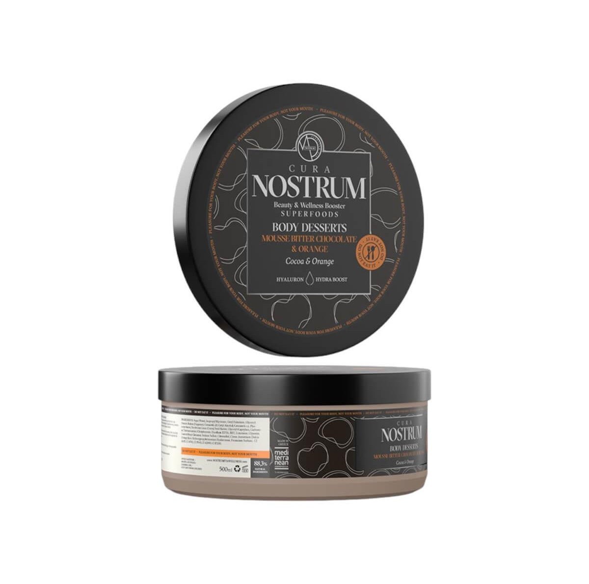 Body desserts mousse bitter chocolate & orange 500ml Nostrum