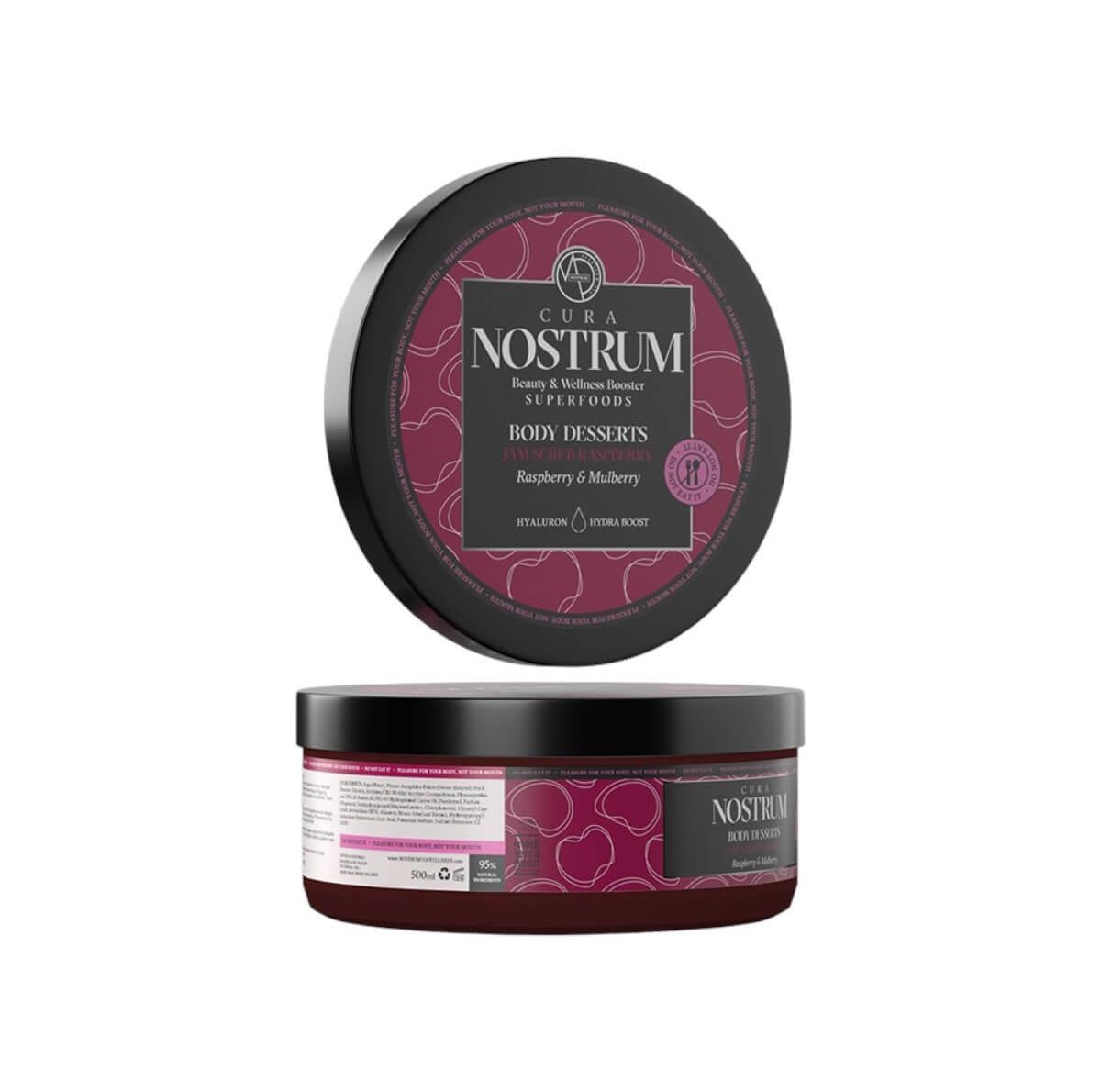Body desserts jam scrub raspberry & mulberry 500ml Nostrum
