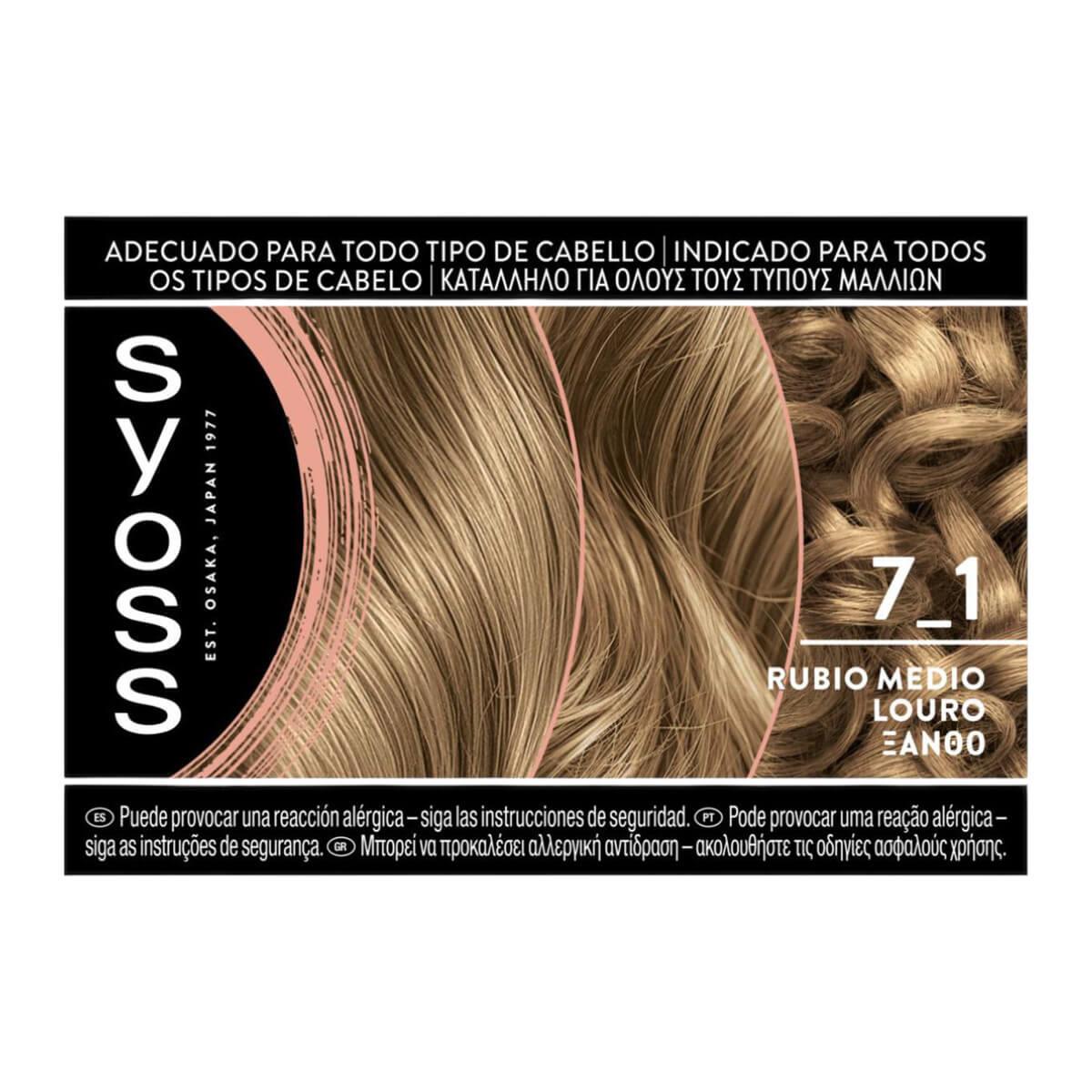 Permanent hair dye 7-1 blond Syoss