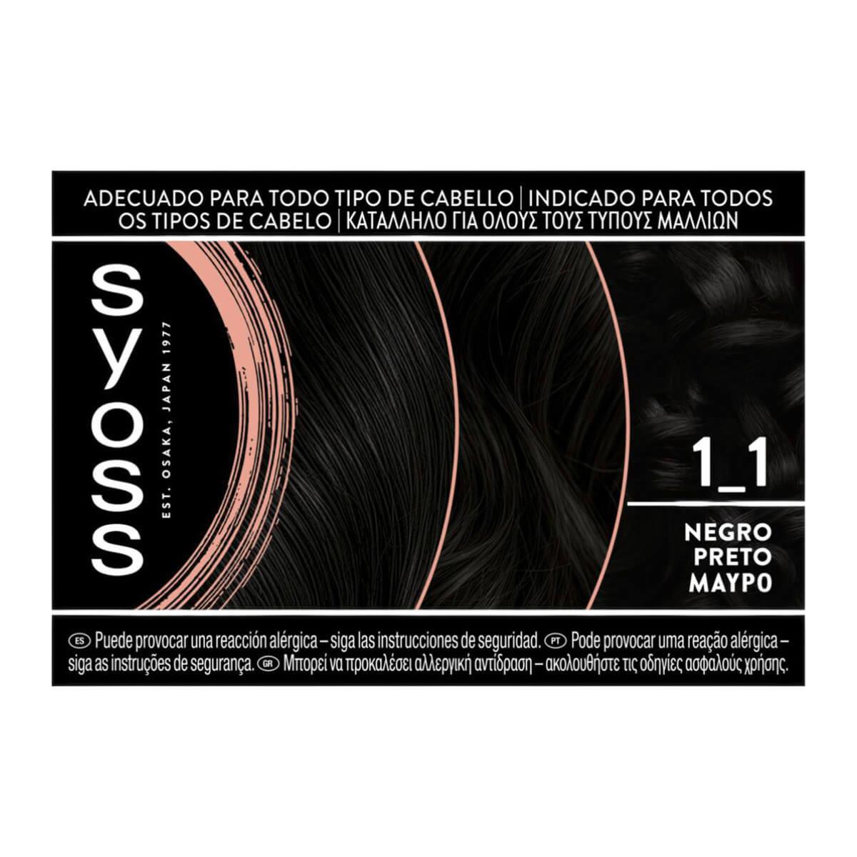 Permanent hair dye 1-1 black Syoss