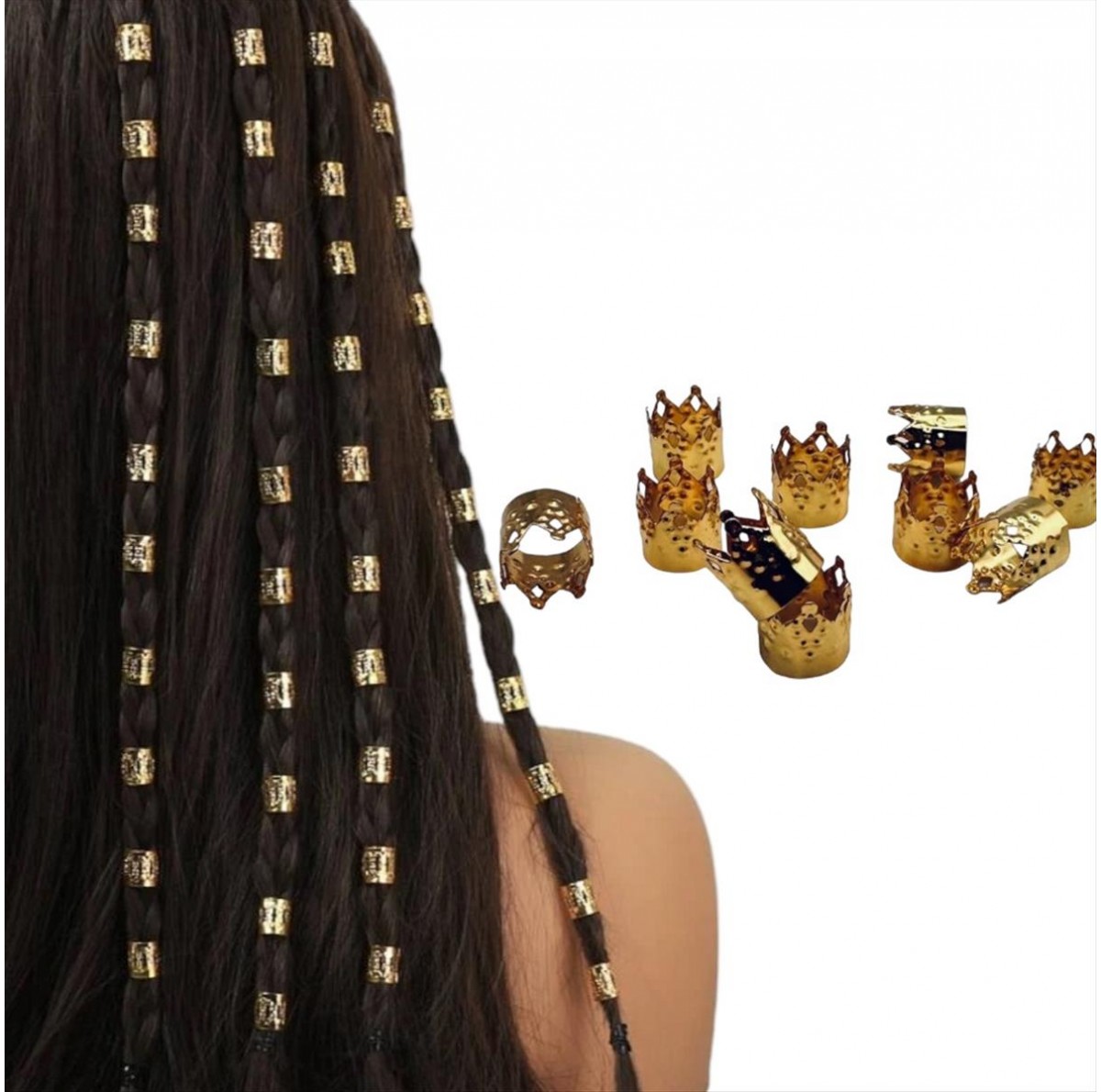 HA6 Gold Hair Decorations 10pcs