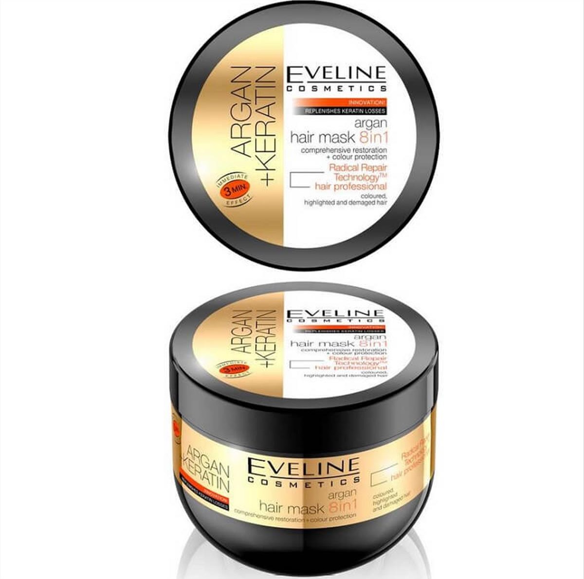 Eveline Keratin Argan Hair Mask 8in1 300ml