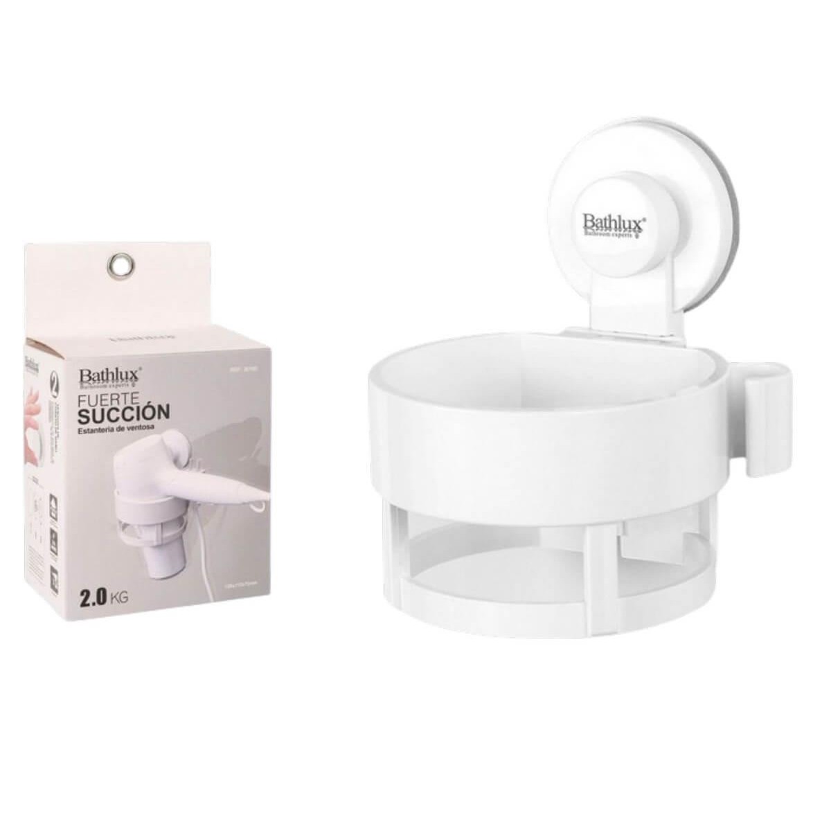 Bathlux suction cup holder for hairdryer