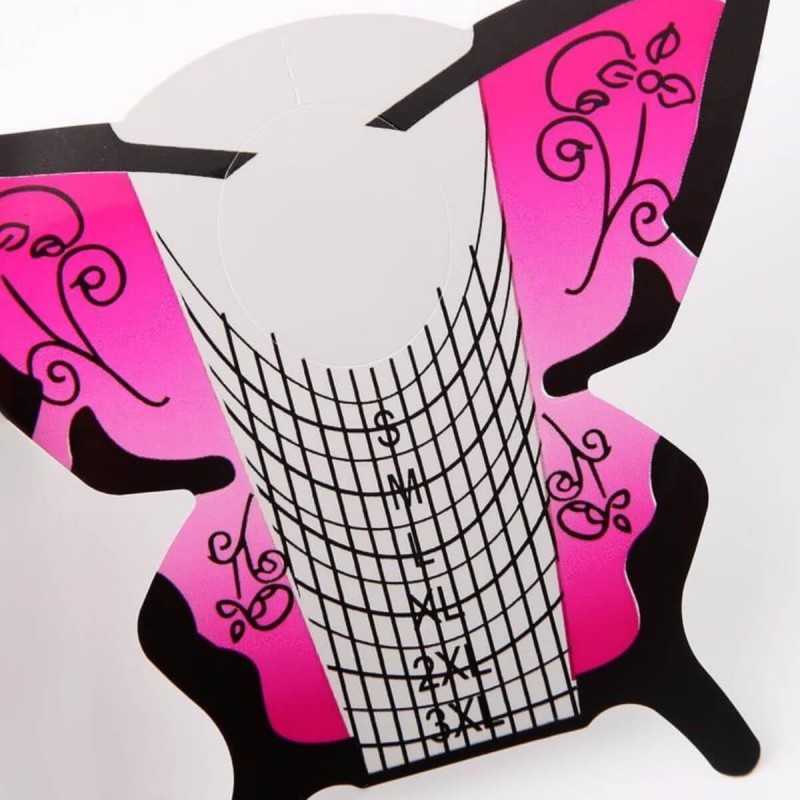 Φόρμες Νυχιών Butterfly Pink 60pcs