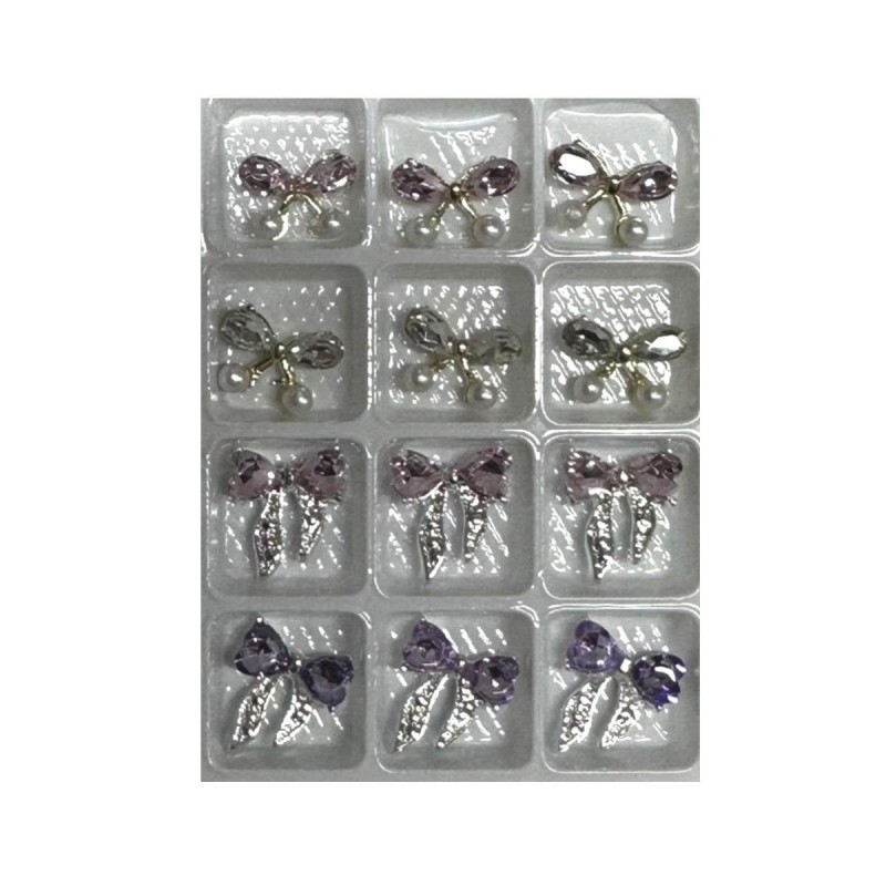 Charms Νυχιών 3D Πεταλούδες σε Κασετίνα 12 τεμ